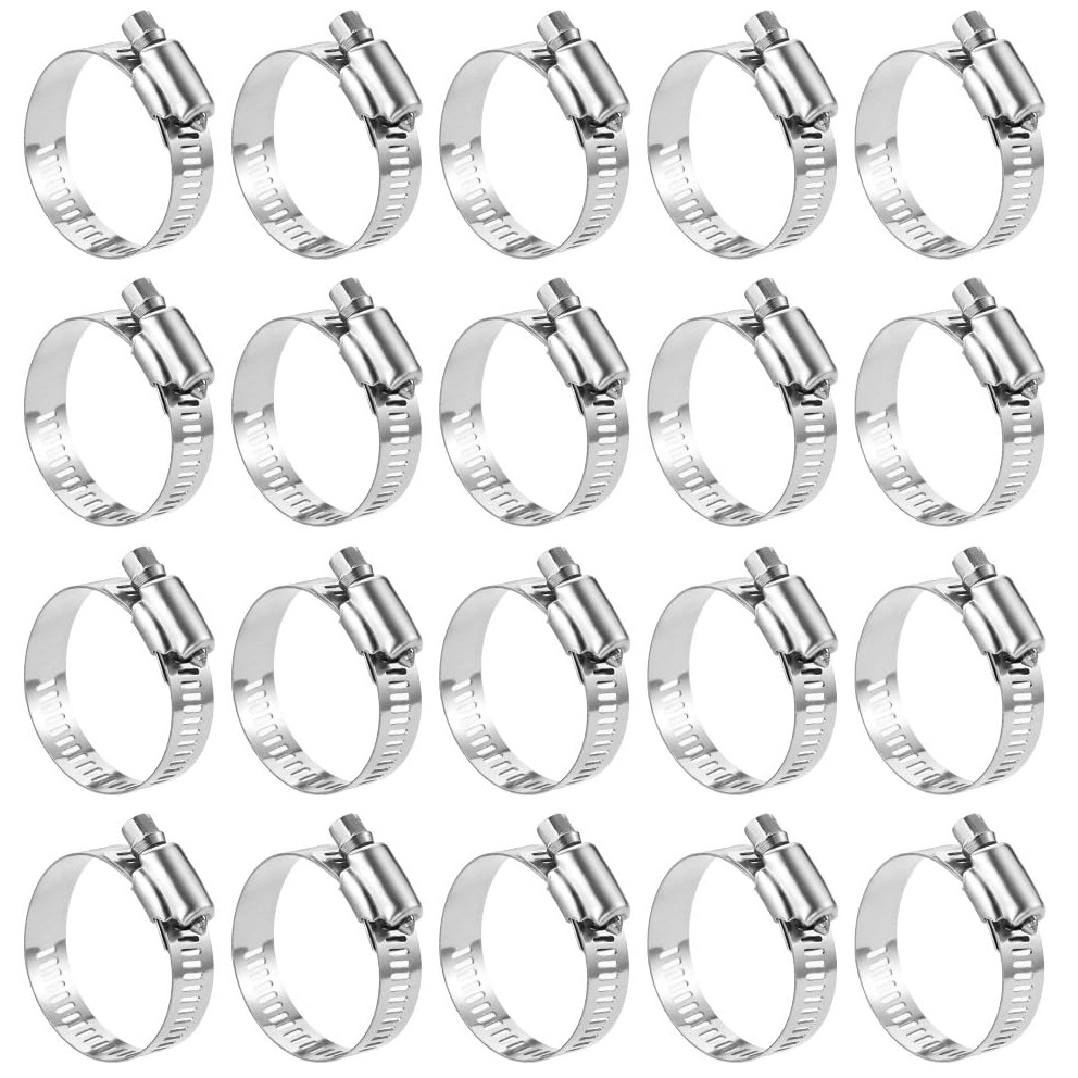 Hose Clamp Assorted - 20PCS 304 Stainless Steel Hose Clamp