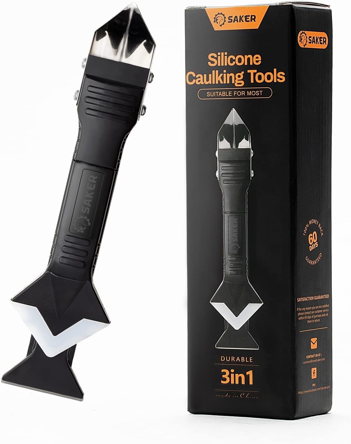 Bathroom Caulk Siliconized - 3-in-1 Silicone Caulking Tool: Grout Removal,