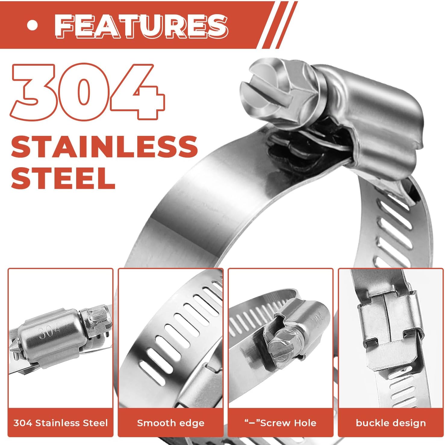 20PCS 304 Stainless Steel Hose - Hose Clamp Assorted 리뷰 및 가격