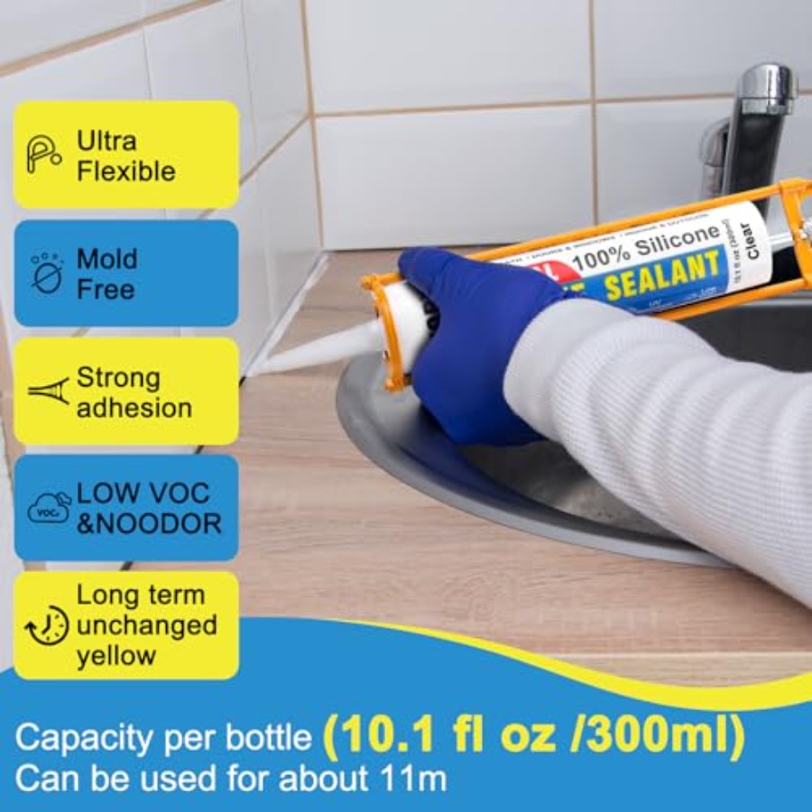 Silicone Caulk and Sealant, -  - Bathroom Caulk Siliconized 리뷰 및 가격