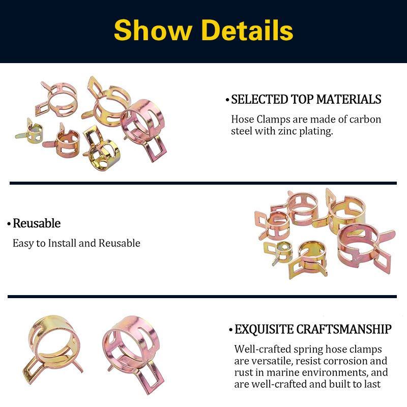 20 Pcs 6-17mm Spring Hose Clam - Hose Clamp Assorted 리뷰 및 가격