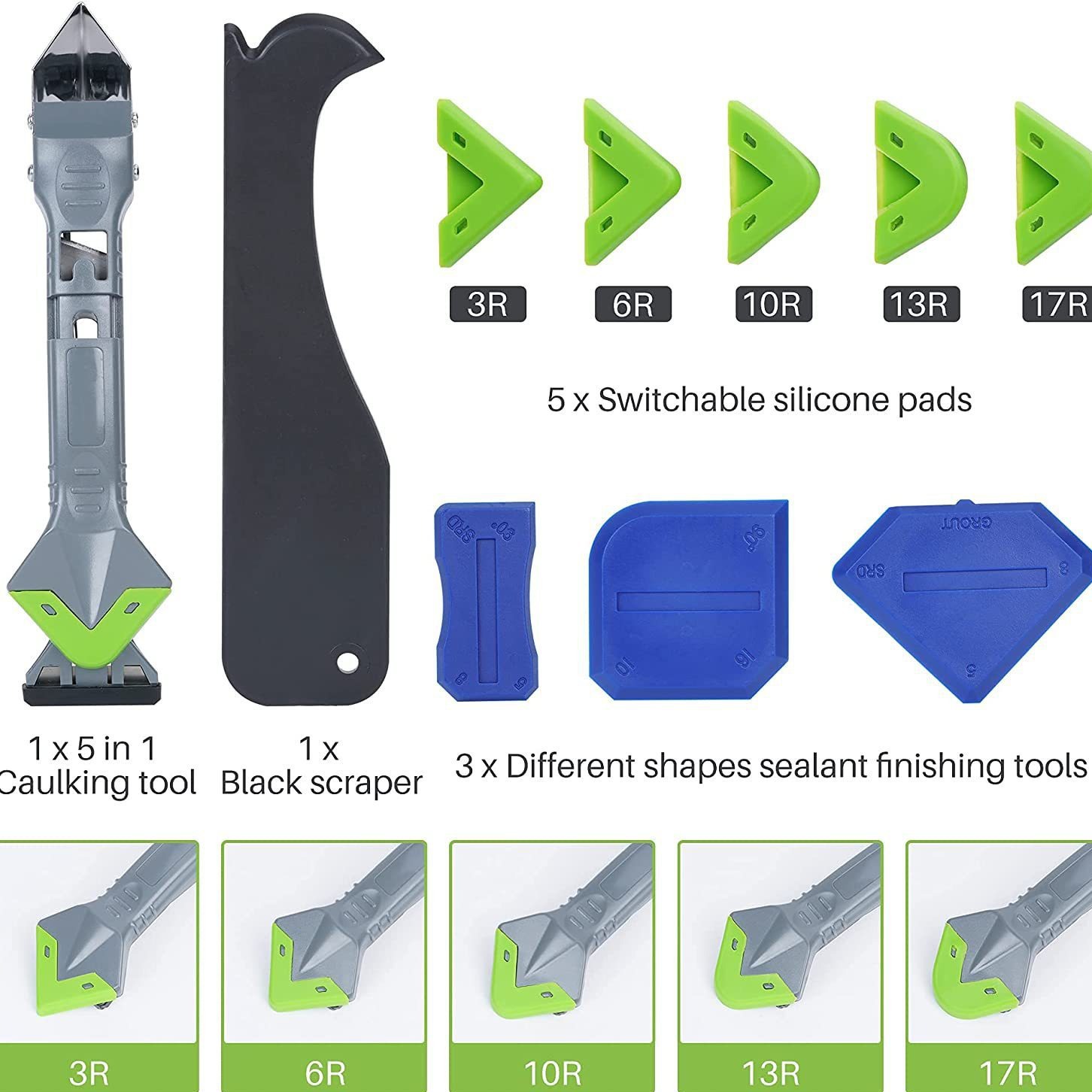 5 In 1 Silicone Caulking Tools - Bathroom Caulk Siliconized 리뷰 및 가격
