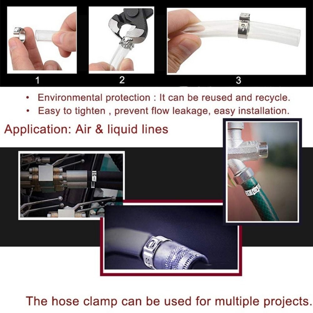 10Pcs 5.3-31mm Hose Clamp Sing - Hose Clamp Assorted 리뷰 및 가격