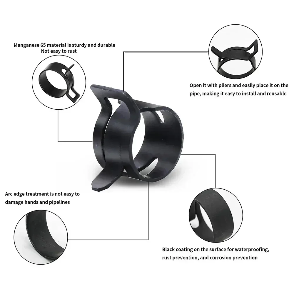 140pcs 6-22mm Black Q673B Vacu - Hose Clamp Assorted 리뷰 및 가격