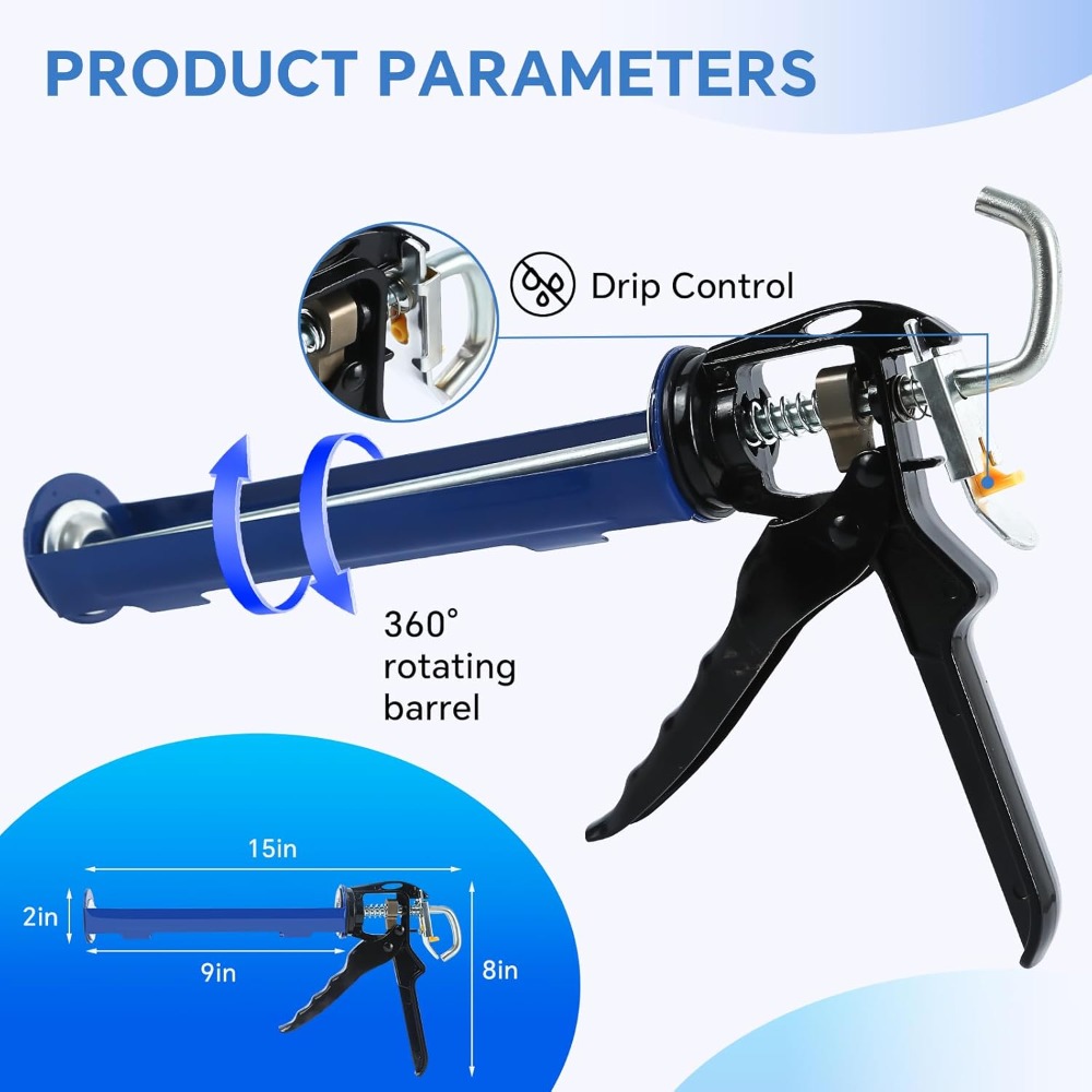 Caulk Gun Kit, Smooth Silicone - Bathroom Caulk Siliconized 리뷰 및 가격